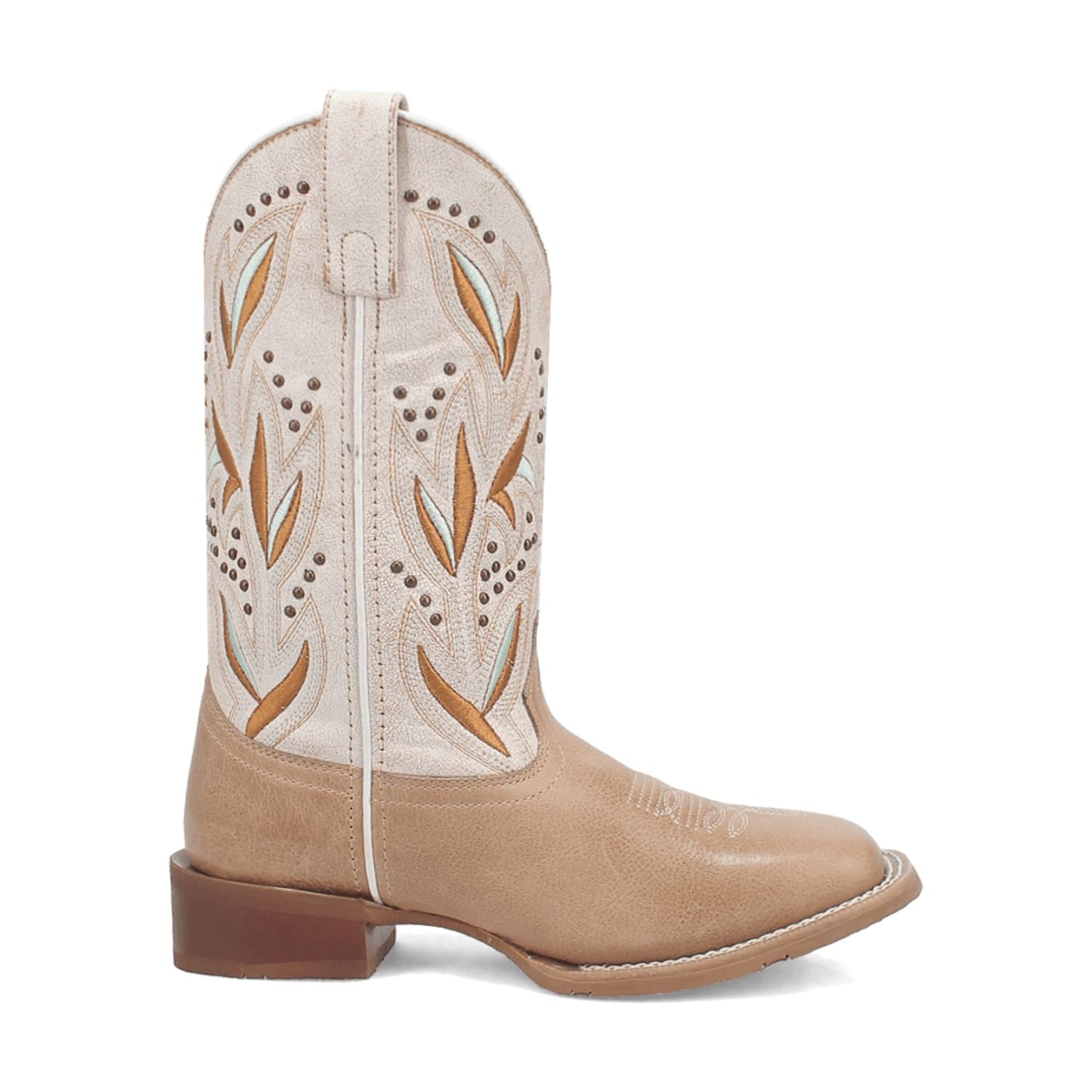 Dan Post Boots Boots Laredo Women's Lydia Broad Square Toe Leather Boots - Sand 5603