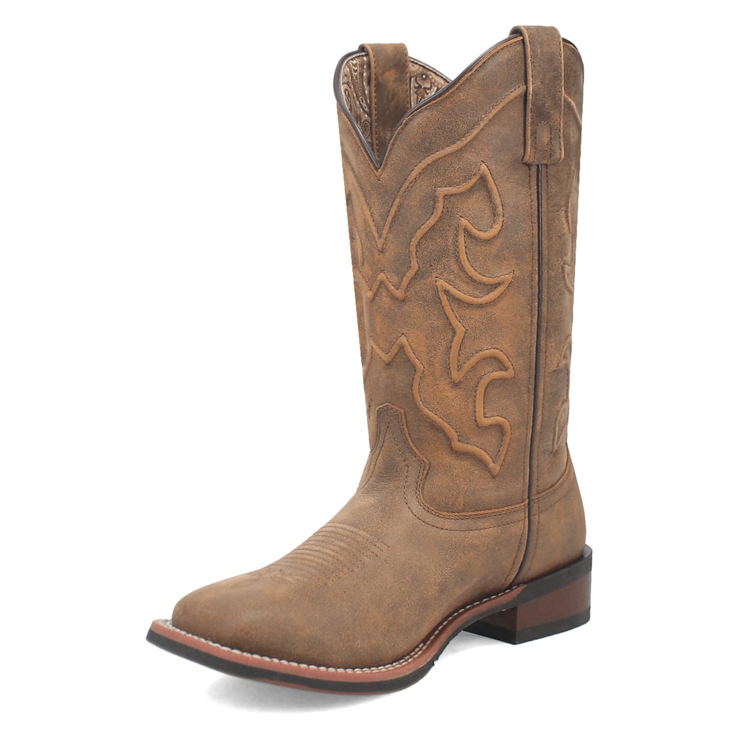 Dan Post Boots Boots Laredo Women's Megan Broad Square Toe Leather Boots - Tan 3119