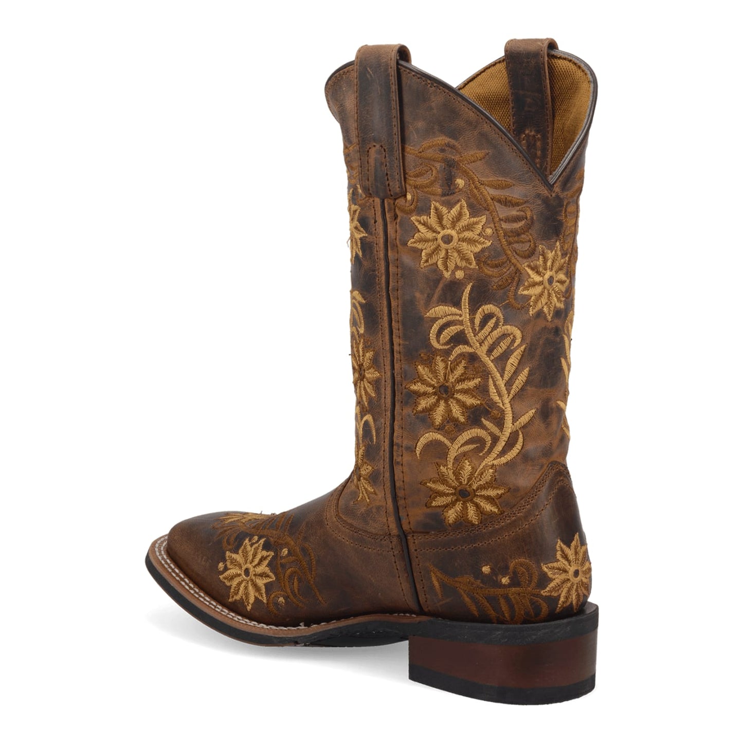 Dan Post Boots Boots Laredo Women's Secret Garden Broad Square Toe Leather Boots - Brown 5822