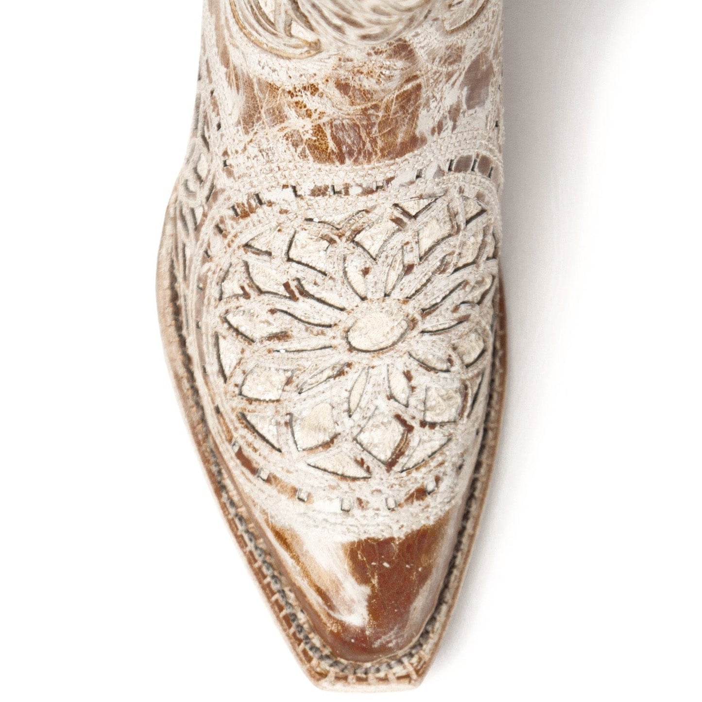 Ferrini Boots Boots 6 Ferrini Women's Mandala Snip Toe Boots Handcrafted - Shaby Chic Brown 8176110