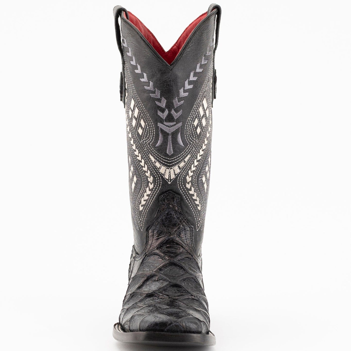 Ferrini Boots Boots Ferrini Women's Bronco Square Toe Boots Pirarucu Fish Print - Black 9339304