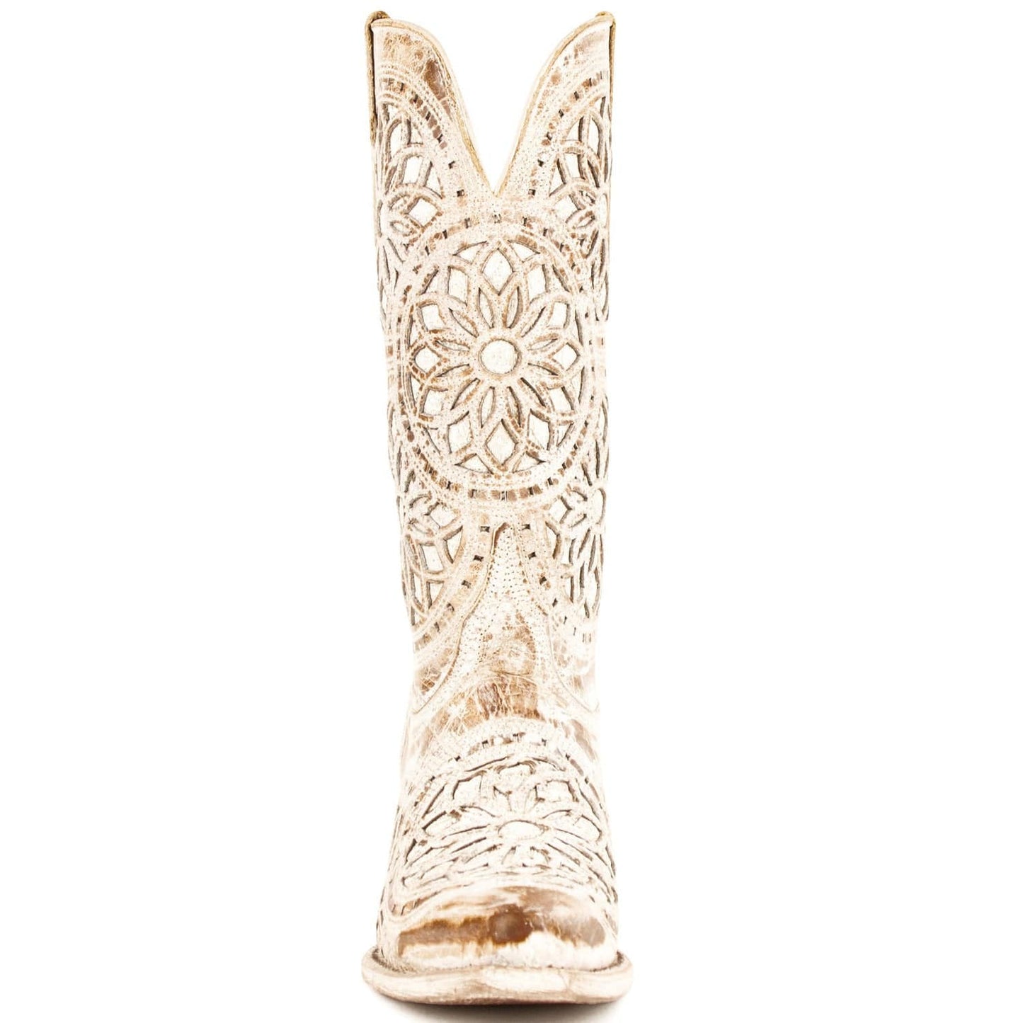 Ferrini Boots Boots Ferrini Women's Mandala Snip Toe Boots Handcrafted - Shaby Chic Brown 8176110