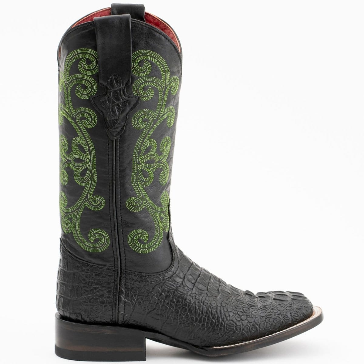 Ferrini Boots Boots Ferrini Women's Stampede Square Toe Boots Crocodile Print - Black 9039304