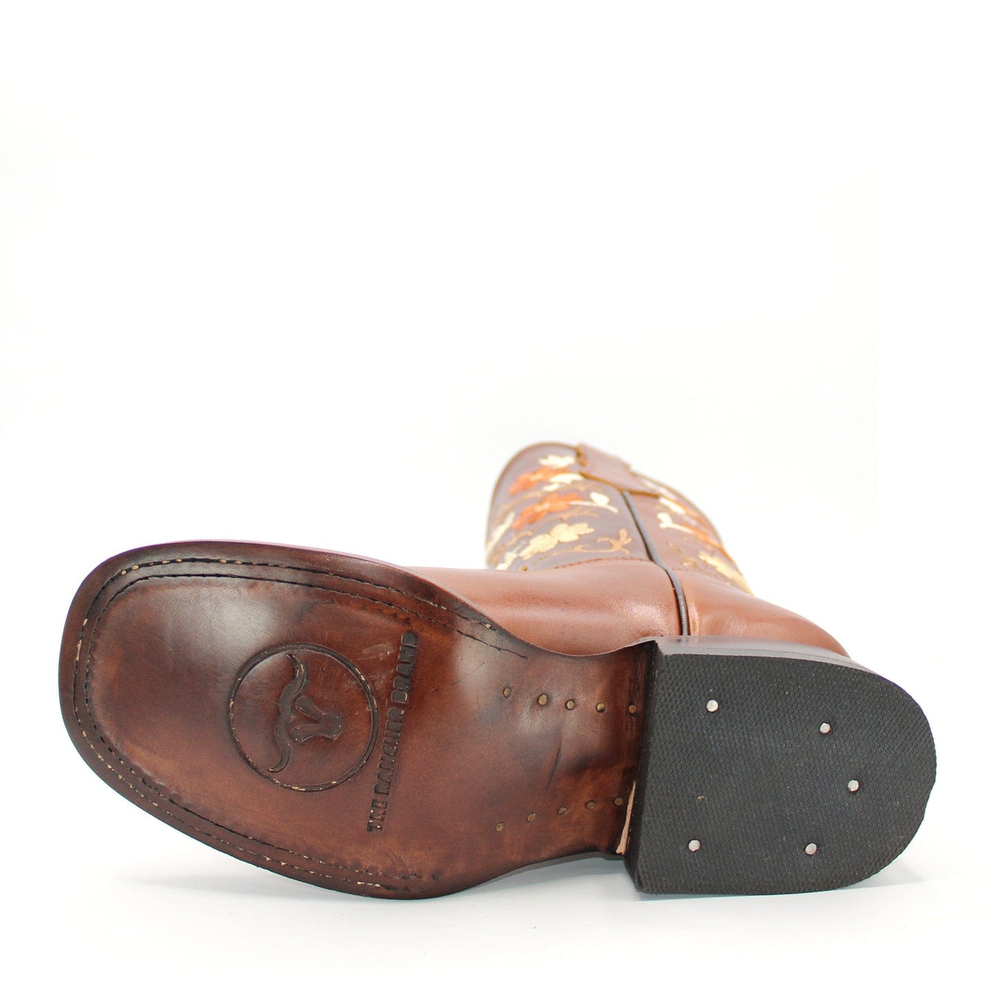 Hooch Boots Boots Women Wide Square Toe Brown Leather Boots H227207