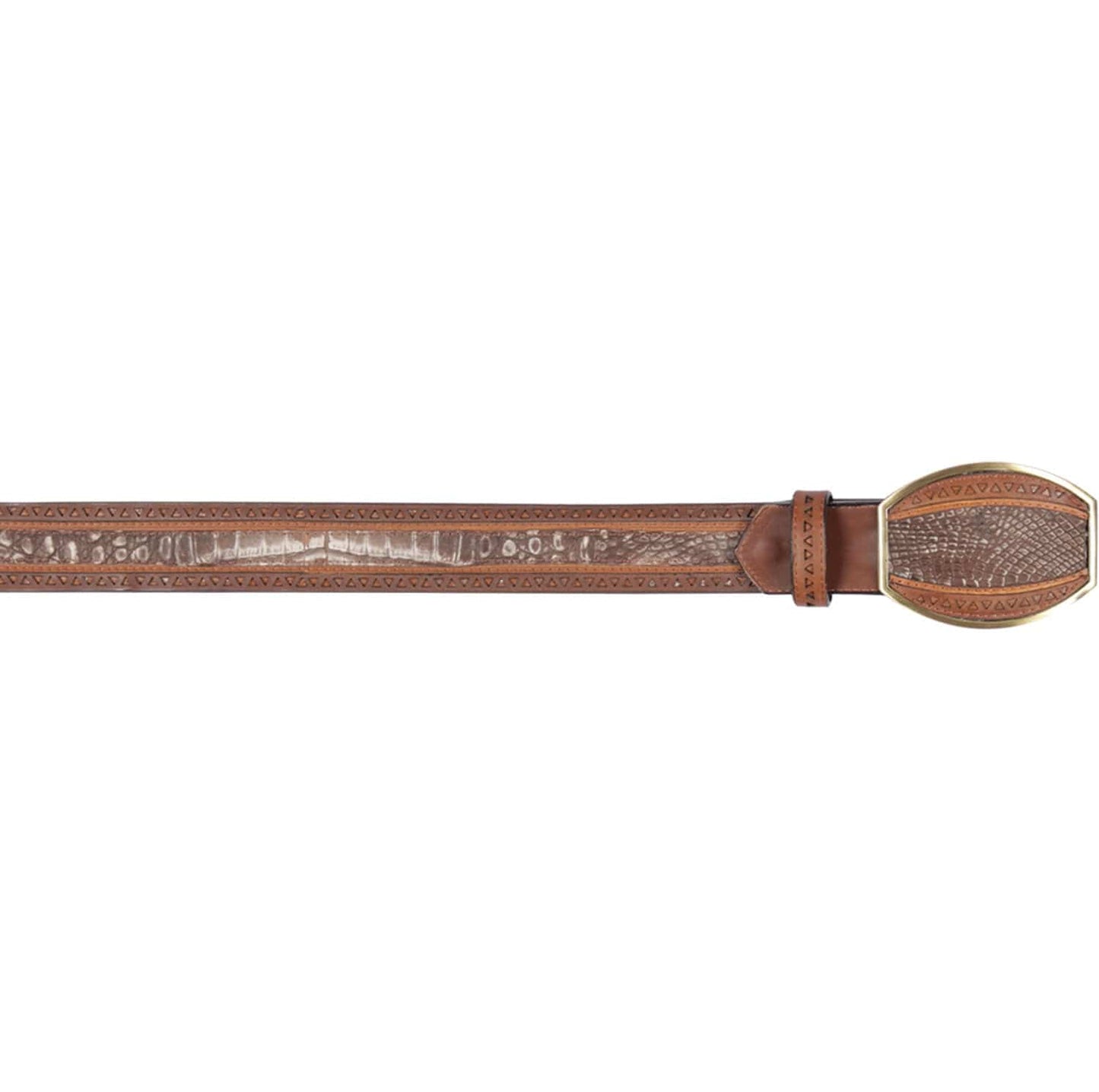 Los Altos Boots Belts 32 Men's Los altos Caiman Belly Laser Design Casual Belt C24U8250