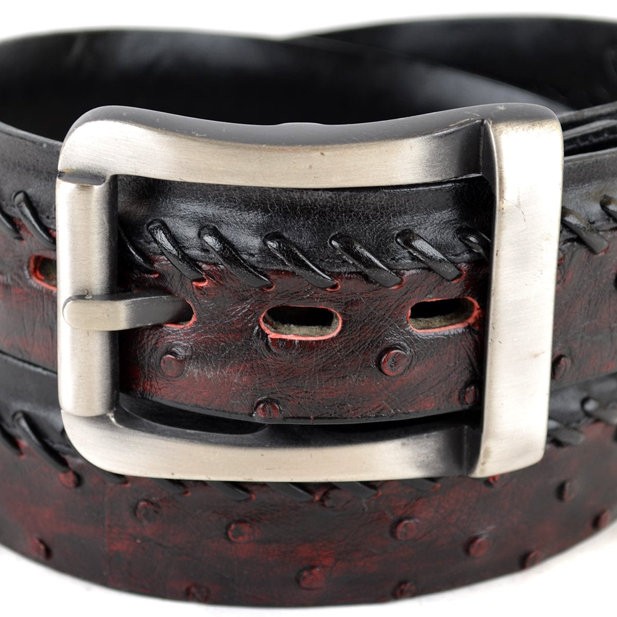 Los Altos Boots Belts 32 Men's Los altos Original Ostrich Skin Casual Belt C230318