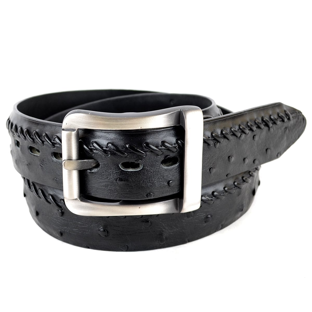 Los Altos Boots Belts Men's Los altos Original Ostrich Skin Casual Belt C230305