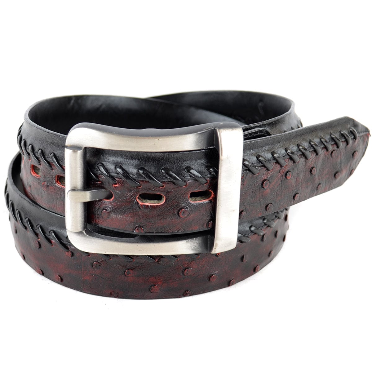 Los Altos Boots Belts Men's Los altos Original Ostrich Skin Casual Belt C230318