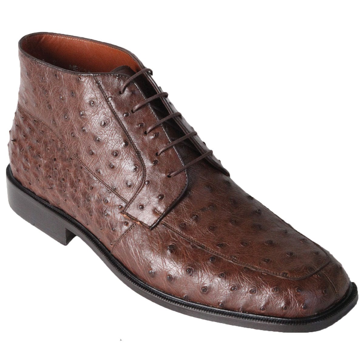 Los Altos Boots Shoes Brown / 6 Men's Original Exotic Ostrich Skin ShoeS LAB-ZA30603