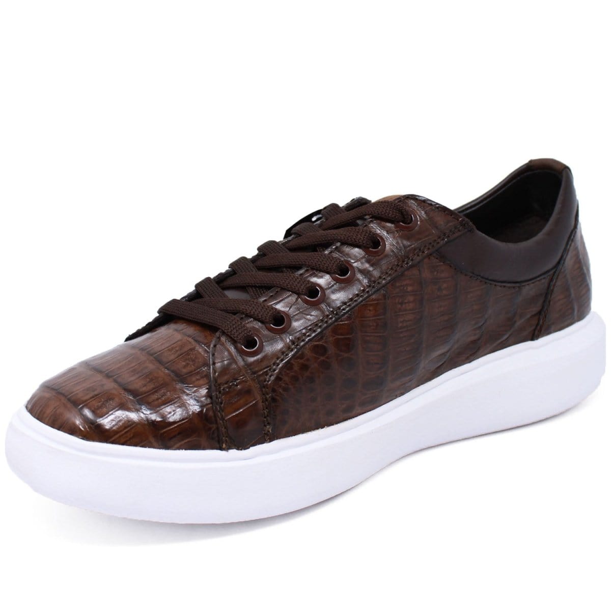 Los Altos Boots Shoes Men's Genuine Full Caiman Belly Skin Sneakers - Black LAB-ZSM0282