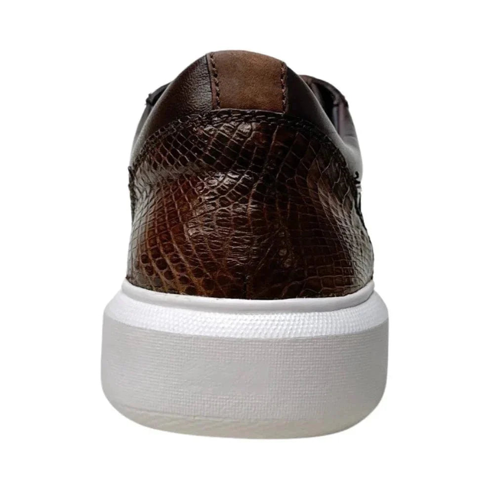 Los Altos Boots Shoes Men's Genuine Full Caiman Belly Skin Sneakers - Black LAB-ZSM0282