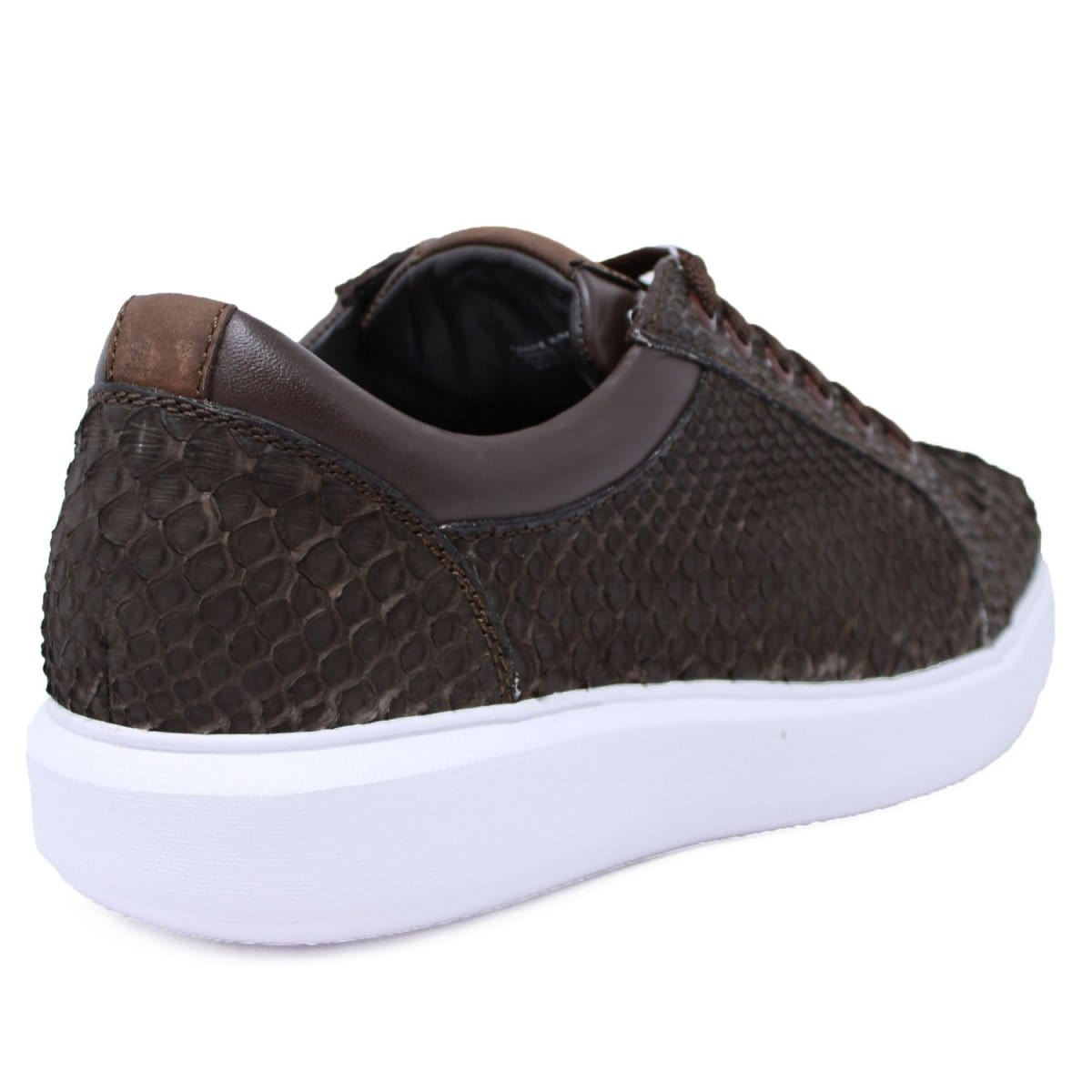 Los Altos Boots Shoes Men's Genuine Full Python Skin Sneakers - Brown LAB-ZSM025707