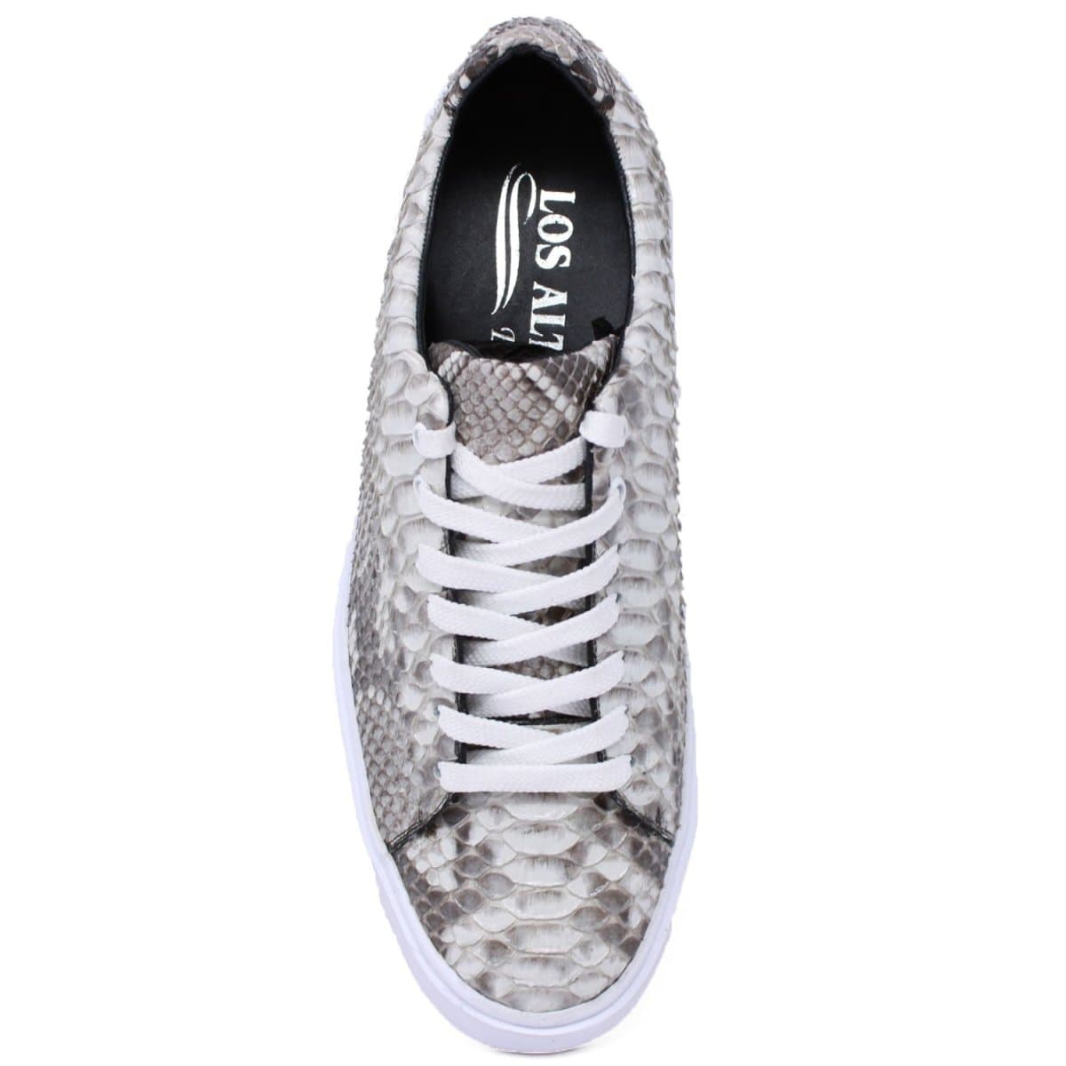 Los Altos Boots Shoes Men's Genuine Full Python Skin Sneakers - Natural LAB-ZSM025749
