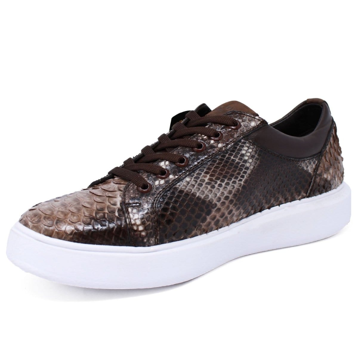 Los Altos Boots Shoes Rustic Brown / 6 Men's Genuine Full Python Skin Sneakers - Rustic Brown LAB-ZSM025785