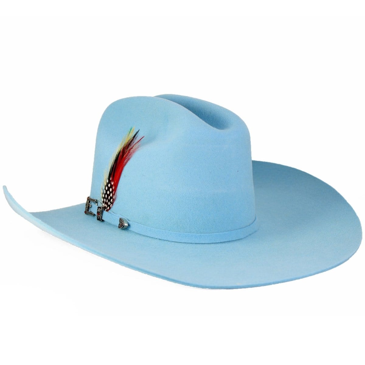 Tombstone Texanas Texana para Mujer 100X Color Azul Cielo con Plumas STONE