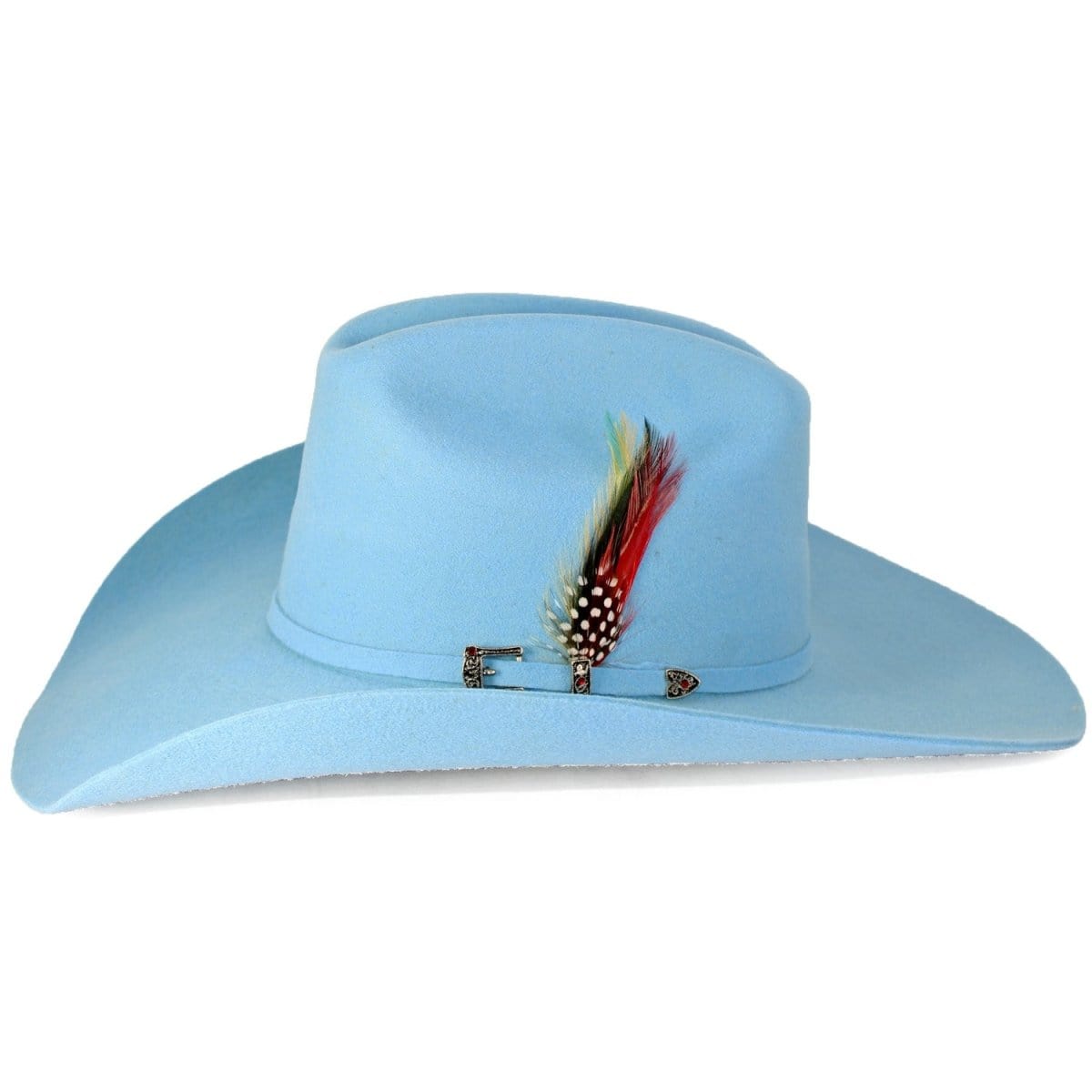 Tombstone Texanas Texana para Mujer 100X Color Azul Cielo con Plumas STONE