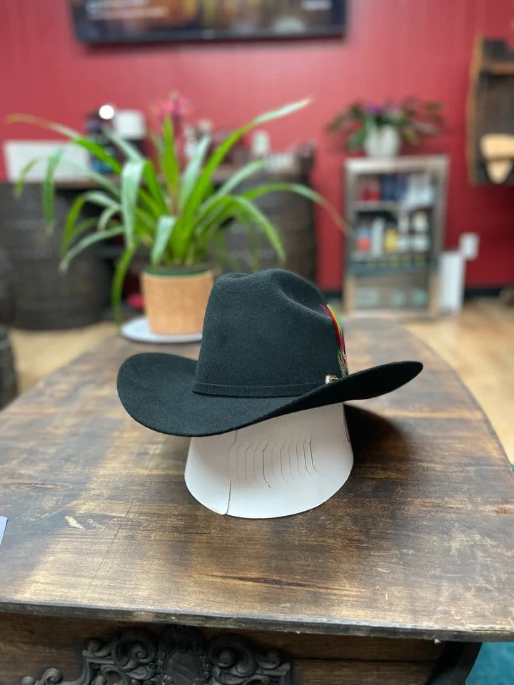 Tombstone Texanas Texana Tombstone Horma Despreciado 20X con Plumas Color Negro