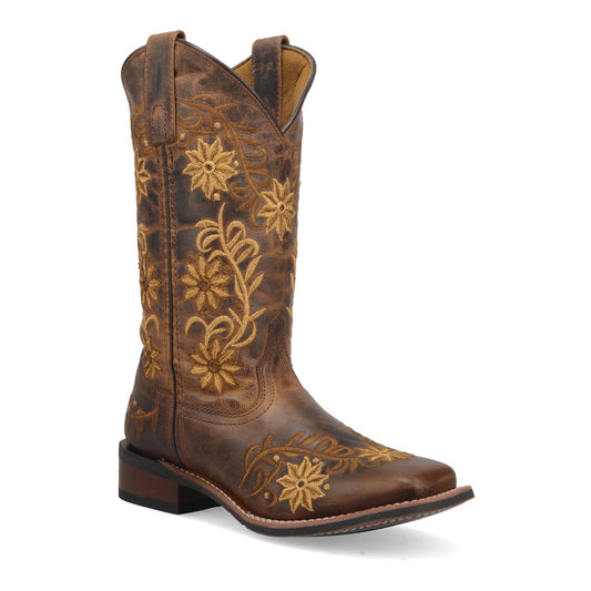 Dan Post Boots Boots Brown / 6 Laredo Women's Secret Garden Broad Square Toe Leather Boots - Brown 5822