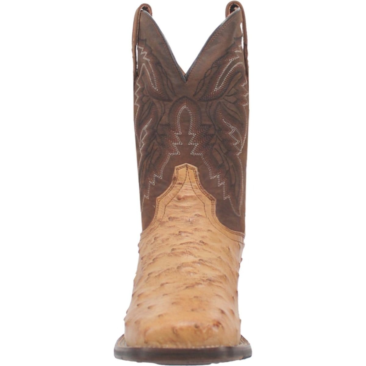 Dan Post Boots Boots Dan Post Men&#39;s Alamosa Full Quill Ostrich Square Toe Boots - Sand
