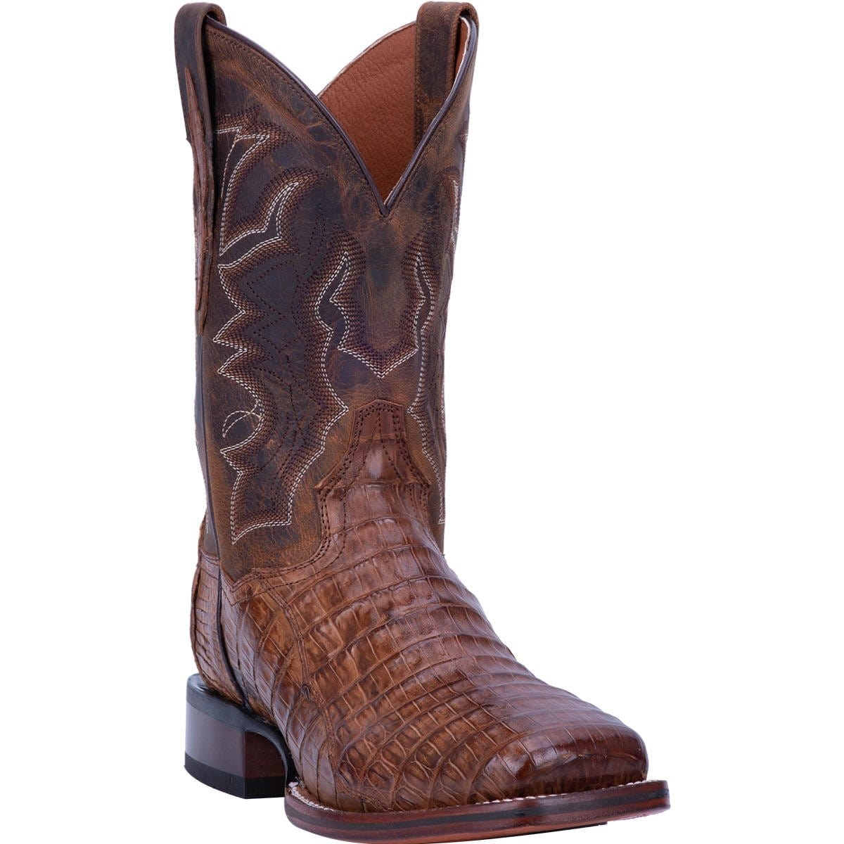 Dan Post Boots Boots Dan Post Men&#39;s Kingsly Genuine Caiman Belly Square Toe Boots - Bay Apache