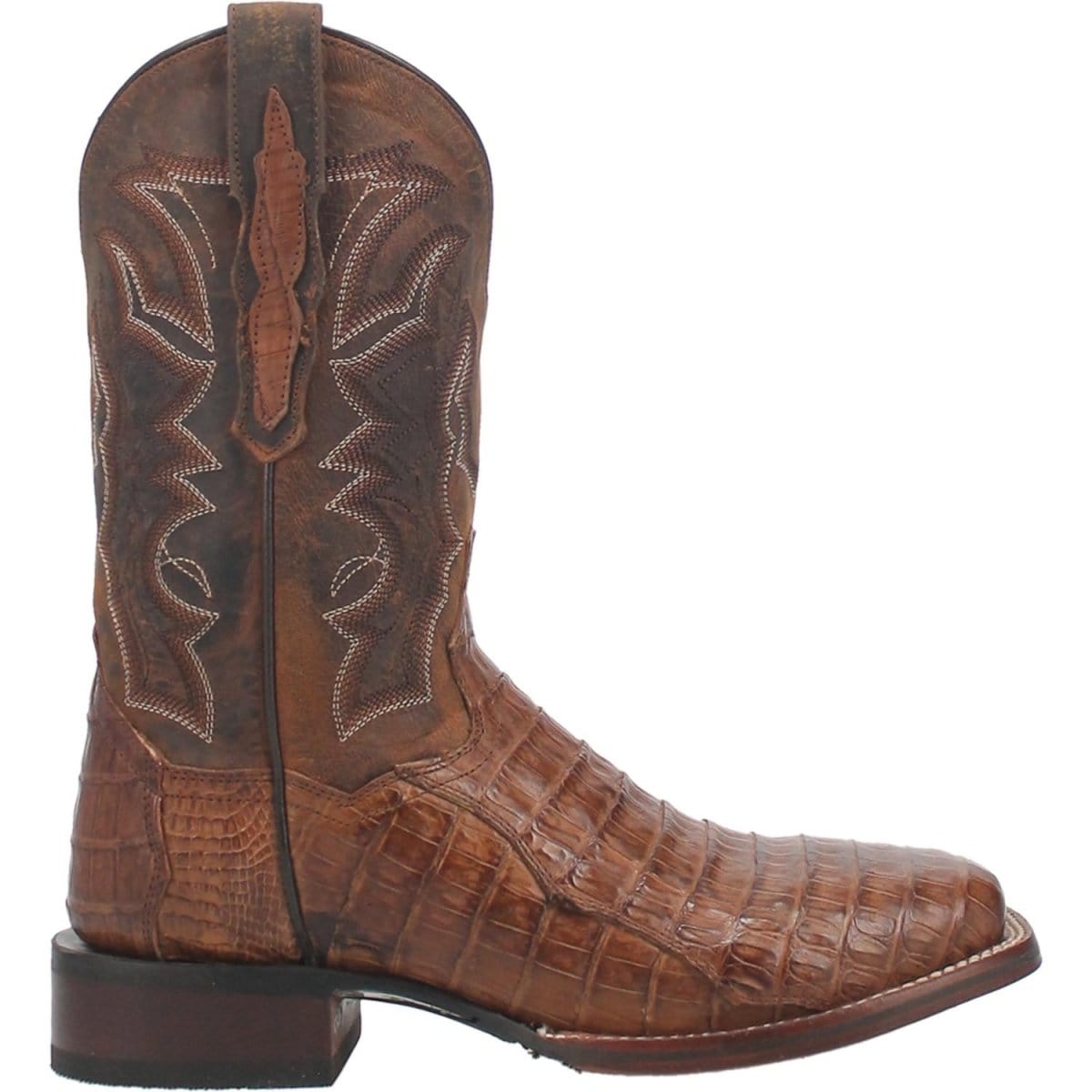 Dan Post Boots Boots Dan Post Men&#39;s Kingsly Genuine Caiman Belly Square Toe Boots - Bay Apache