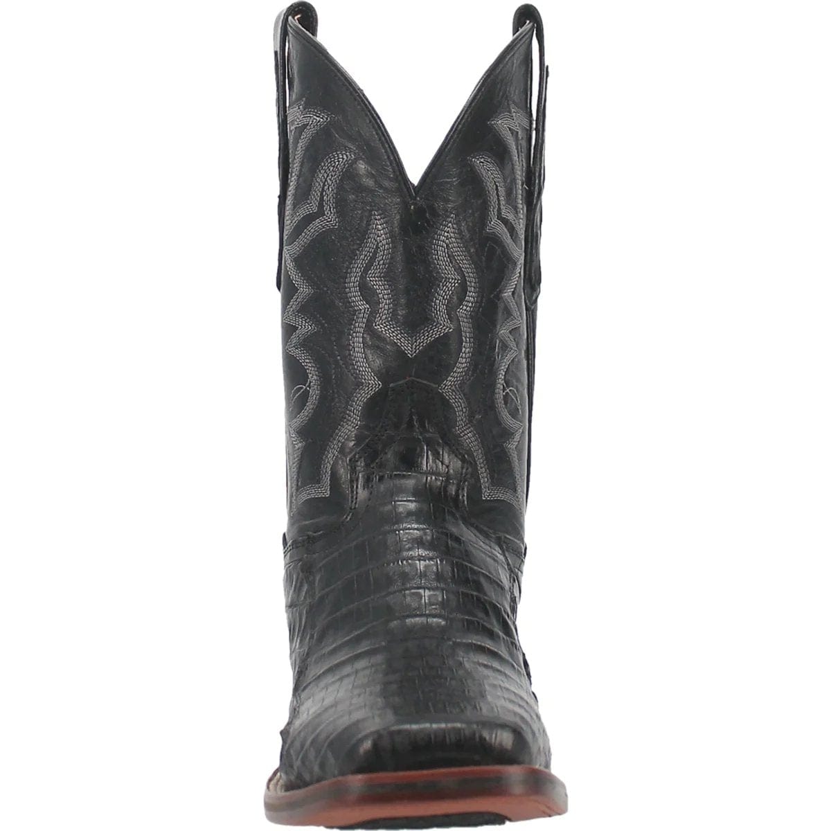 Dan Post Boots Boots Dan Post Men&#39;s Kingsly Genuine Caiman Belly Square Toe Boots - Black