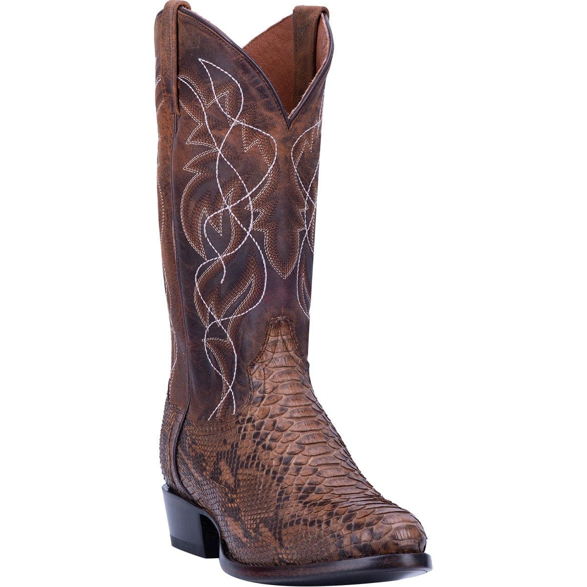 Dan Post Boots Boots Dan Post Men&#39;s Manning Python Snakeskin Round Toe Boots - Bay Apache