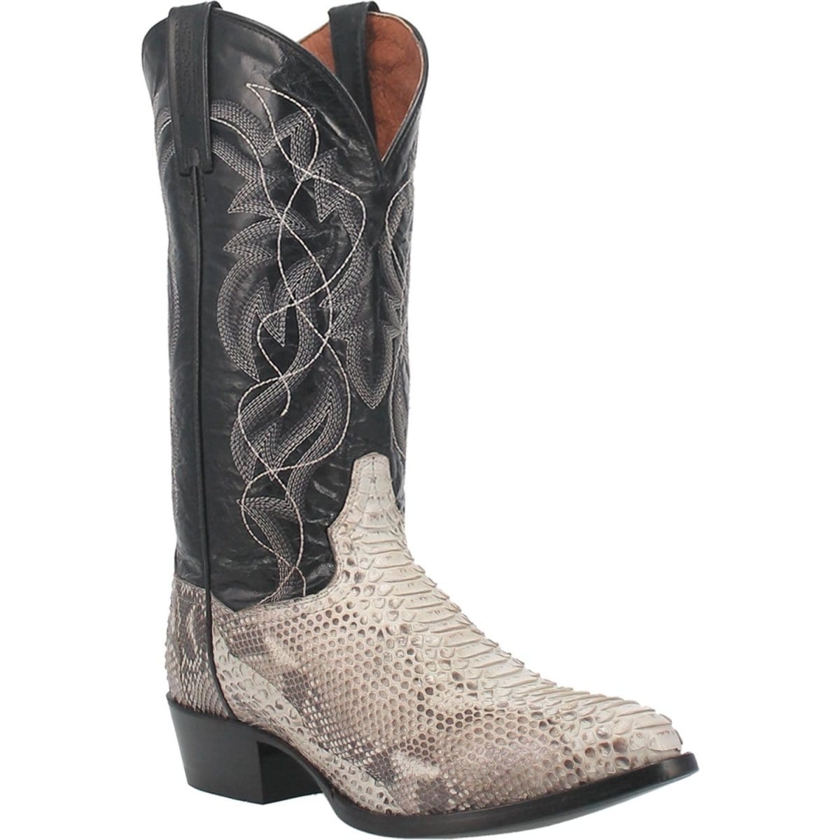 Dan Post Boots Boots Dan Post Men&#39;s Manning Python Snakeskin Round Toe Boots - Natural