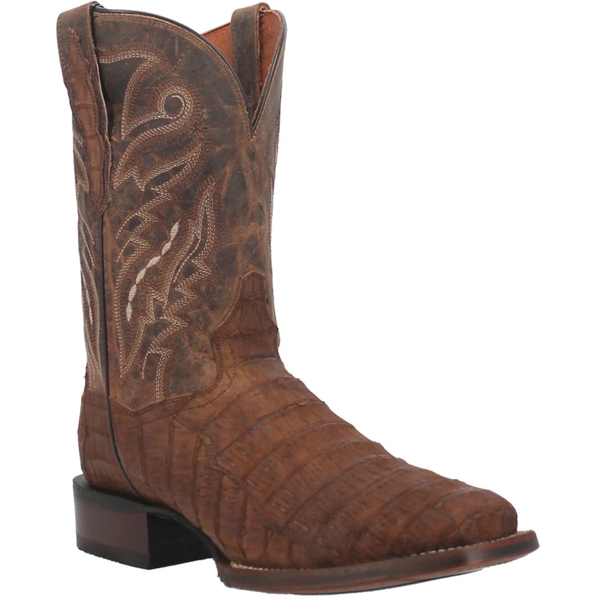 Dan Post Boots Boots Dan Post Men&#39;s Mickey Genuine Caiman Belly Square Toe Boots - Tan