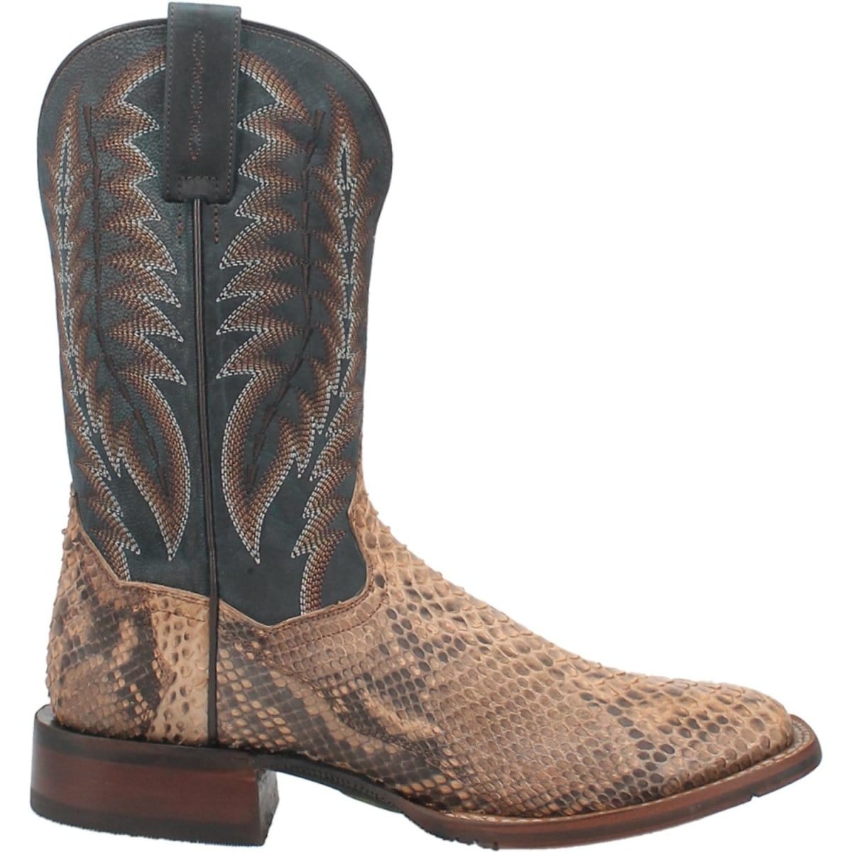 Dan Post Boots Boots Dan Post Men&#39;s Templeton Python Snakeskin Square Toe Boots - Beige DP4183