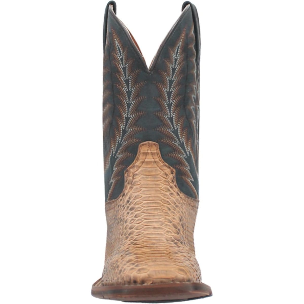 Dan Post Boots Boots Dan Post Men&#39;s Templeton Python Snakeskin Square Toe Boots - Beige DP4183