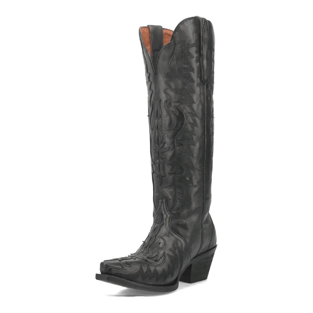 Dan Post Boots Boots Dan Post Women's Hallie Snip Toe Leather Tall Boots - Black DP4027