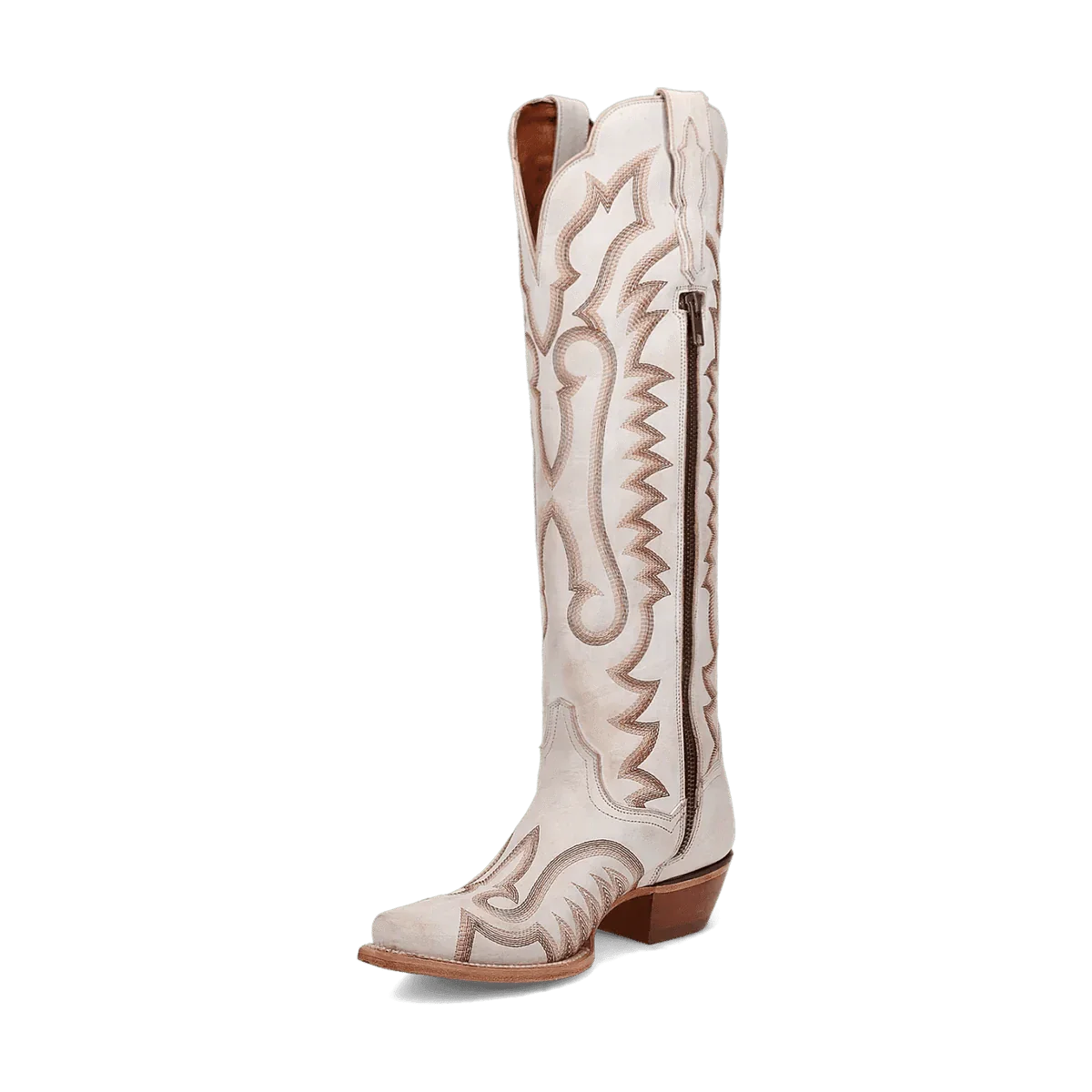 Dan Post Boots Boots Dan Post Women&#39;s Josie Snip Toe Leather Tall Boots - White DP5107