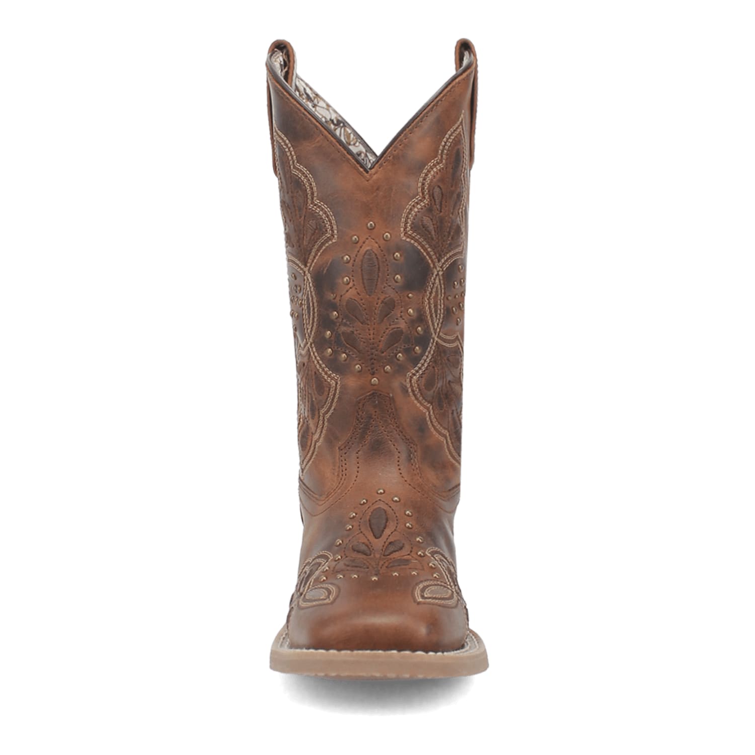 Dan Post Boots Boots Laredo Women's Dionne Broad Square Toe Leather Boots - Brown 5972