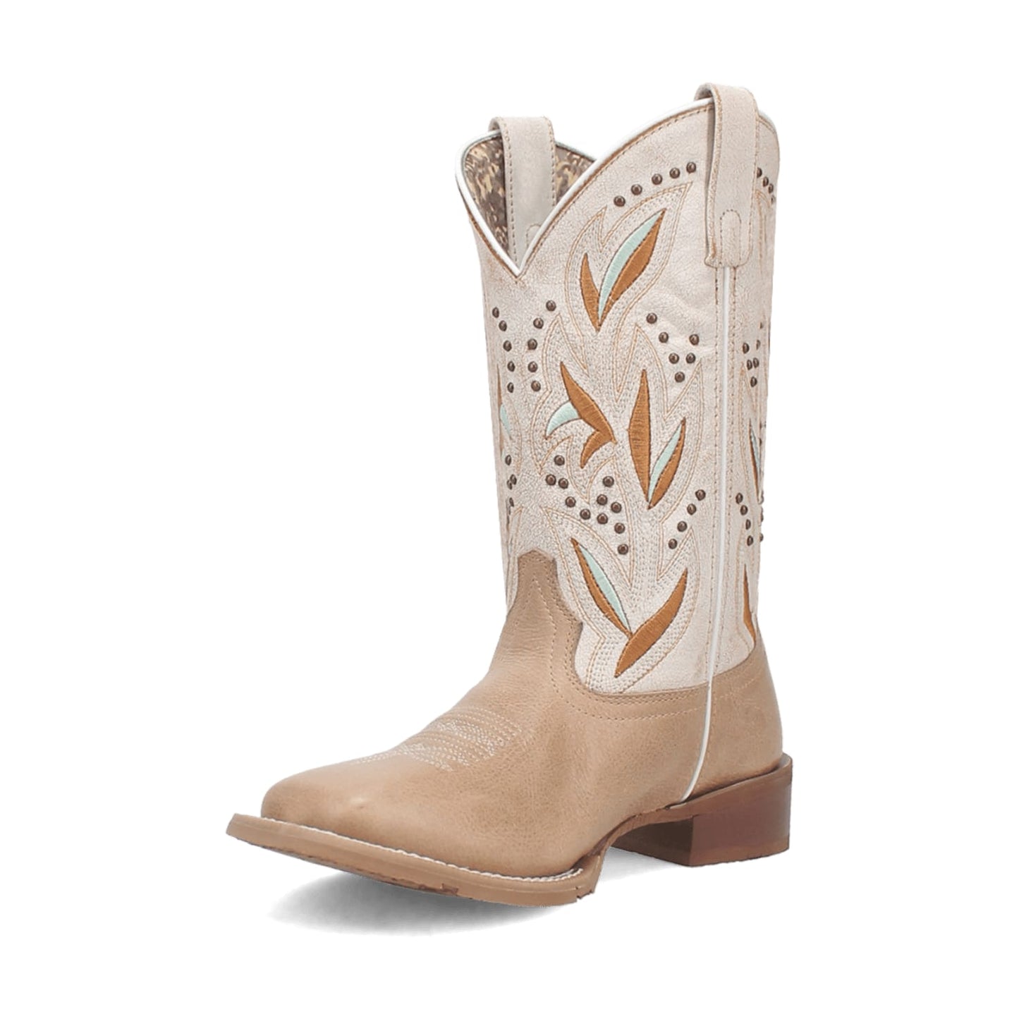 Dan Post Boots Boots Laredo Women's Lydia Broad Square Toe Leather Boots - Sand 5603