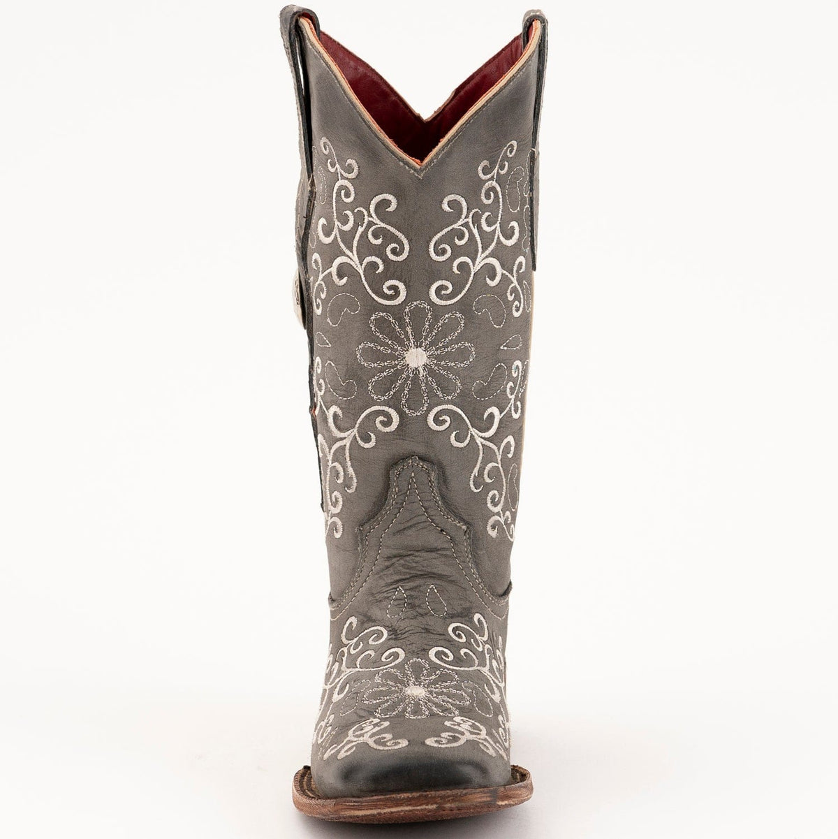 Ferrini Boots Boots Ferrini Women&#39;s Bella Square Toe Boots Handcrafted - Grey/Smoke 8229349