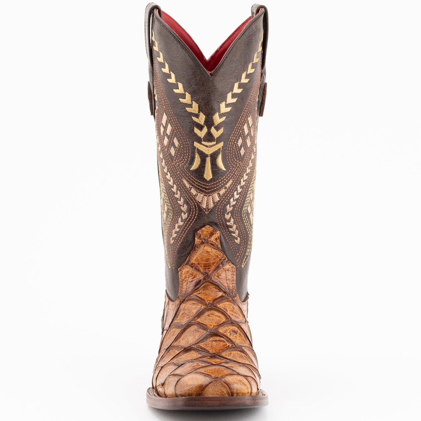 Ferrini Boots Boots Ferrini Women's Bronco Square Toe Boots Pirarucu Fish Print - Cognac  9339361