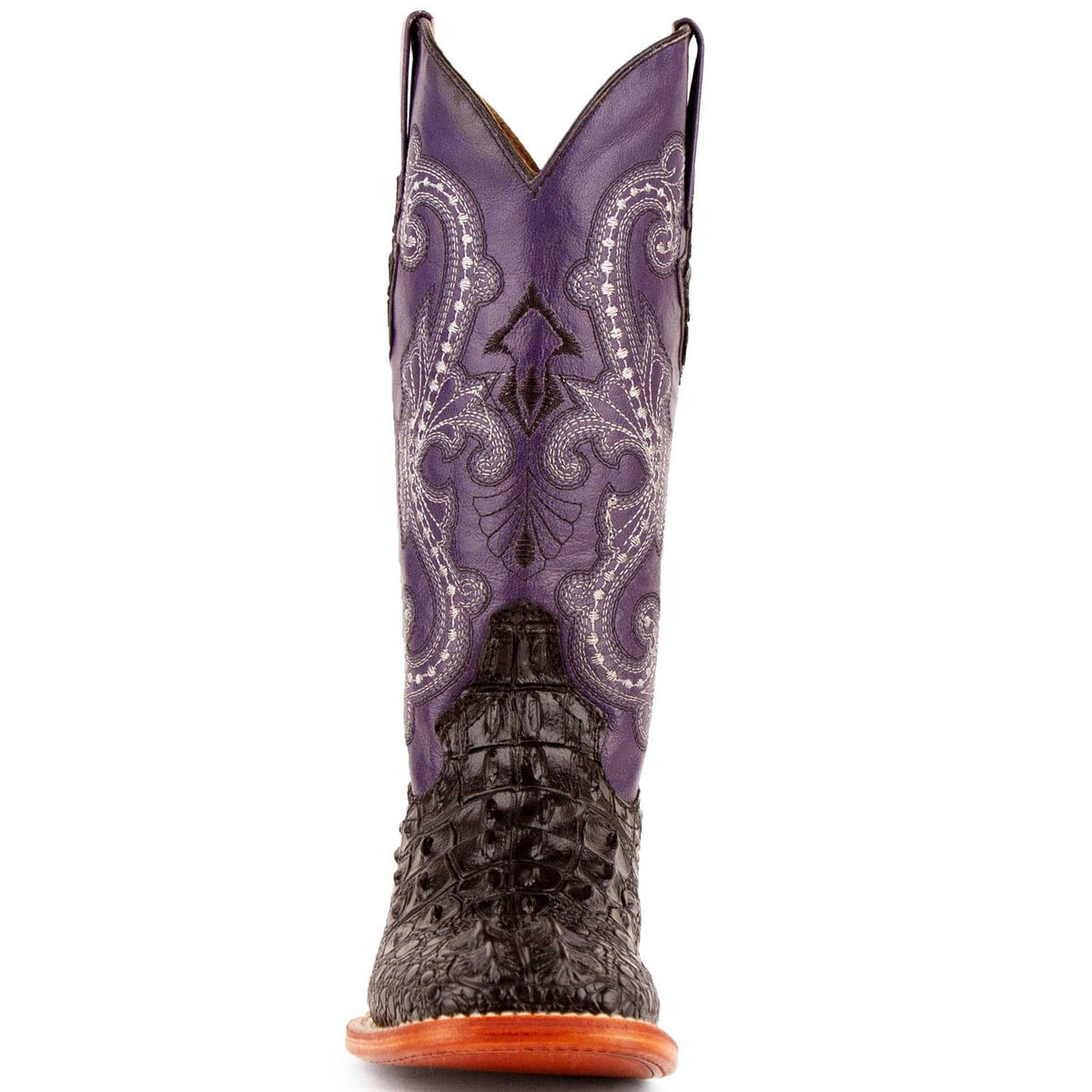 Ferrini Boots Boots Ferrini Women&#39;s Rancher Square Toe Boots Crocodile Print - Black/Purple 9049304