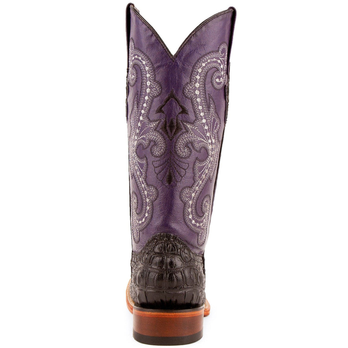 Ferrini Boots Boots Ferrini Women&#39;s Rancher Square Toe Boots Crocodile Print - Black/Purple 9049304