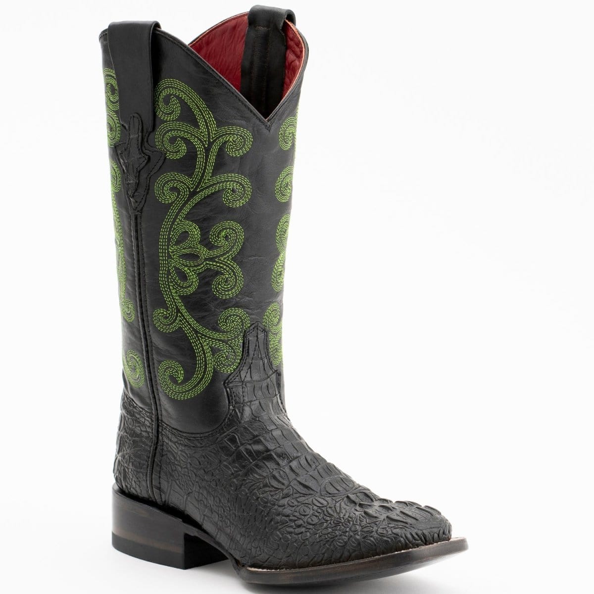 Ferrini Boots Boots Ferrini Women&#39;s Stampede Square Toe Boots Crocodile Print - Black  9039304