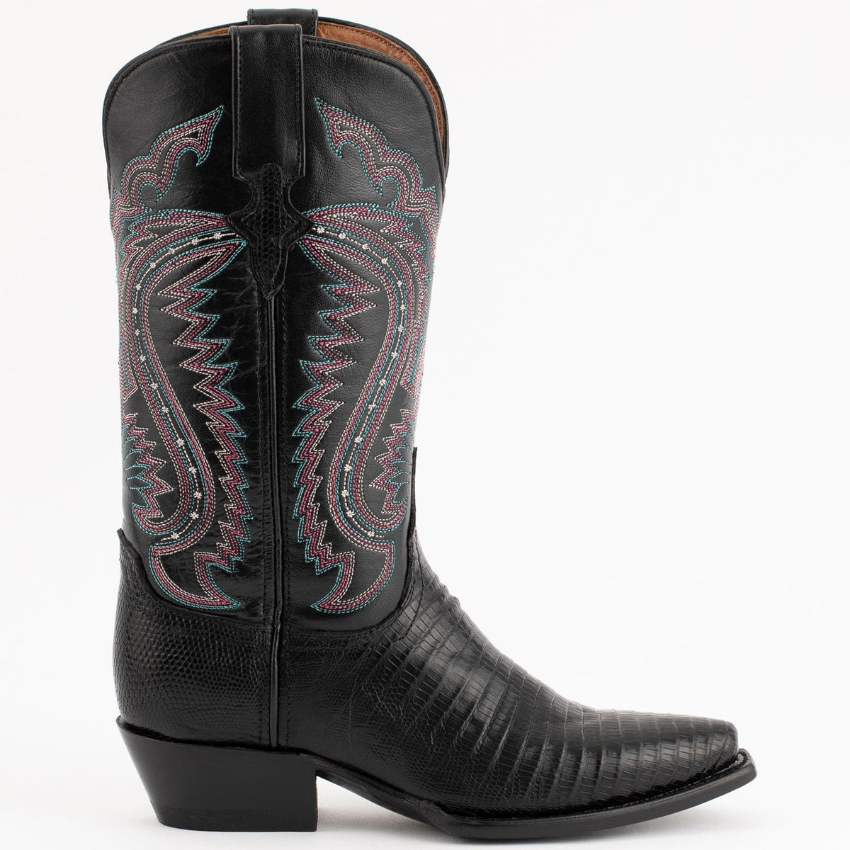 Ferrini Boots Boots Ferrini Women&#39;s Taylor Snip Toe Genuine Lizard Boots - Black 8116104