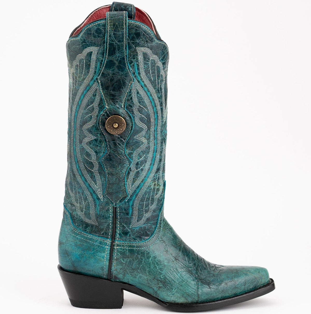 Ferrini Boots Boots Ferrini Women&#39;s Twilight Snip Toe Boots Handcrafted - Teal  8106143