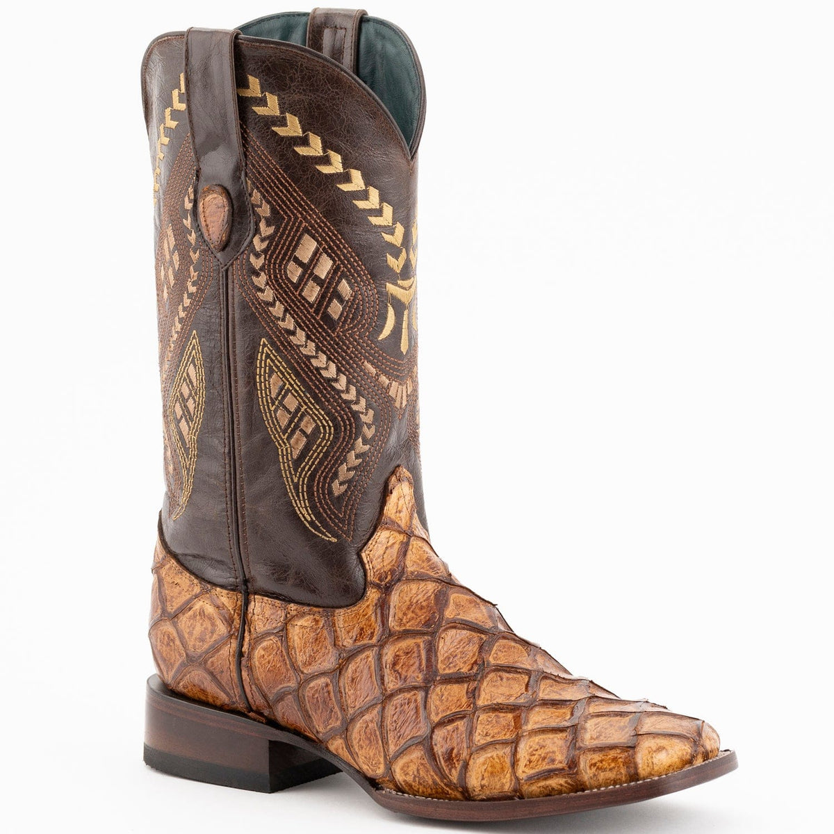 Ferrini Boots Boots Men&#39;s Ferrini Bronco Print Pirarucu Fish Boots 4339361