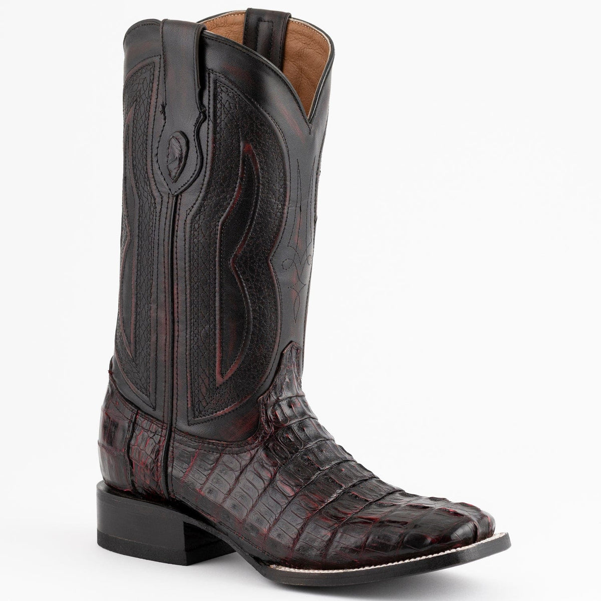 Ferrini Boots Boots Men&#39;s Ferrini Dakota Caiman Hornback Square Toe Boots 1049308