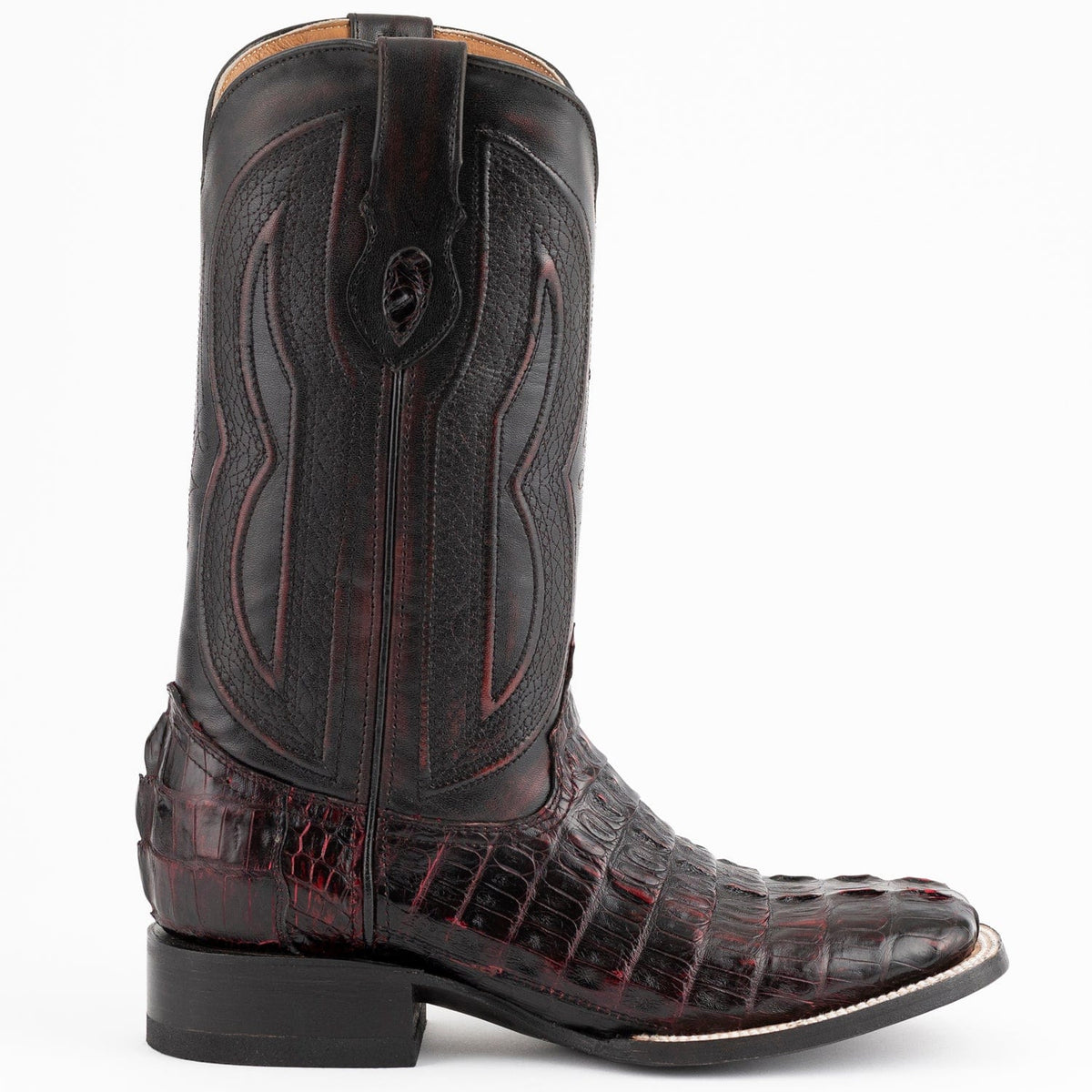 Ferrini Boots Boots Men&#39;s Ferrini Dakota Caiman Hornback Square Toe Boots 1049308