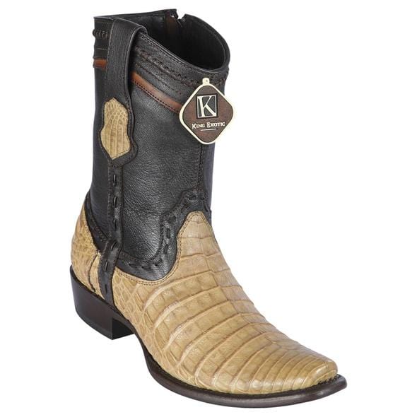 King Exotic Boots 6 Men&#39;s King Exotic Caiman Belly Dubai Style Short Boot 479BG8251