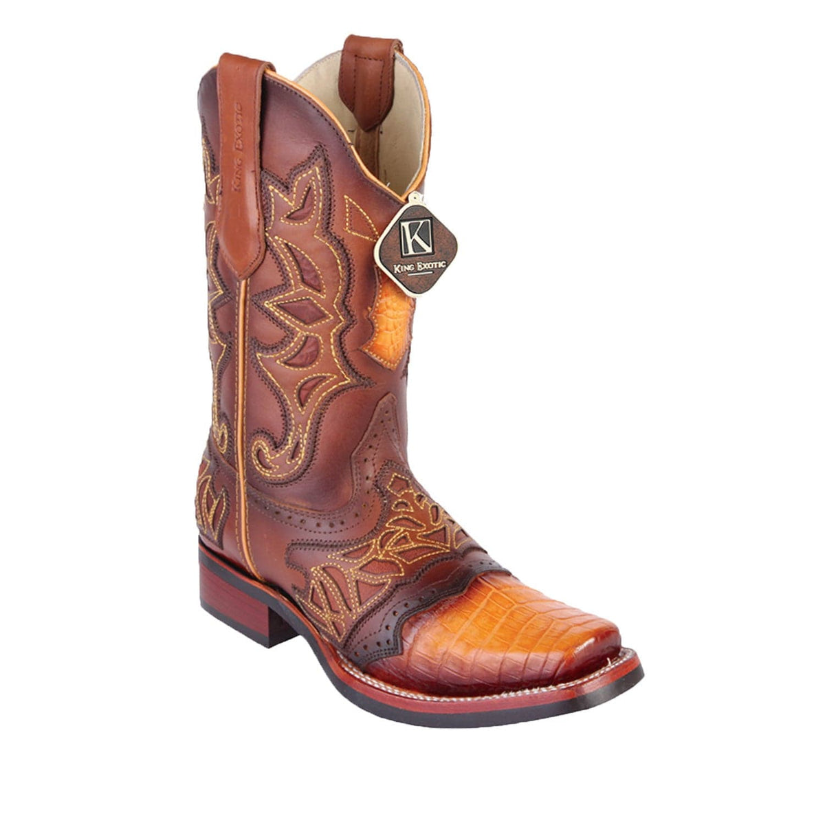 King Exotic Boots 6 Men&#39;s King Exotic Caiman Belly Rodeo Toe Boot 48118202