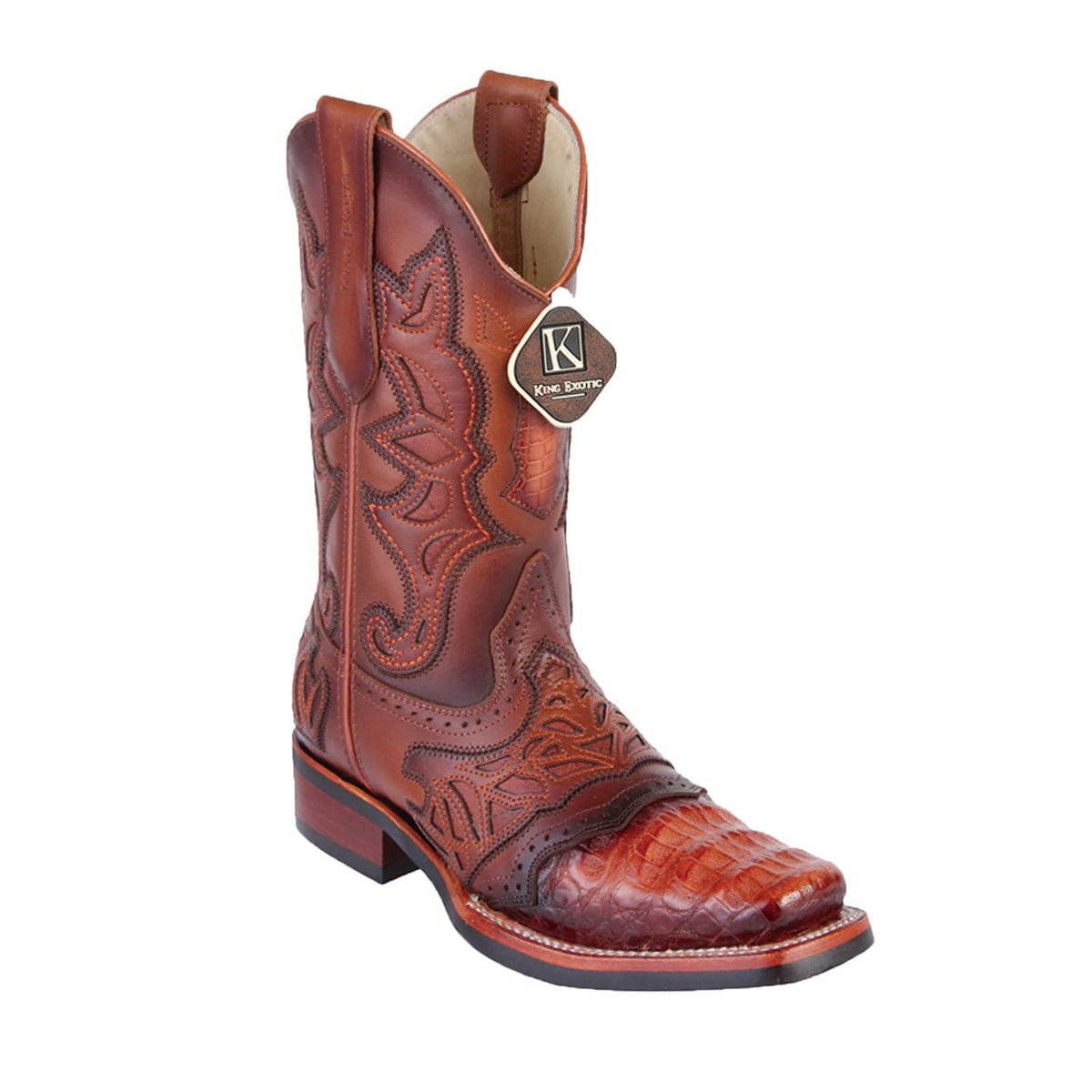 King Exotic Boots 6 Men&#39;s King Exotic Caiman Belly Rodeo Toe Boot 48118203