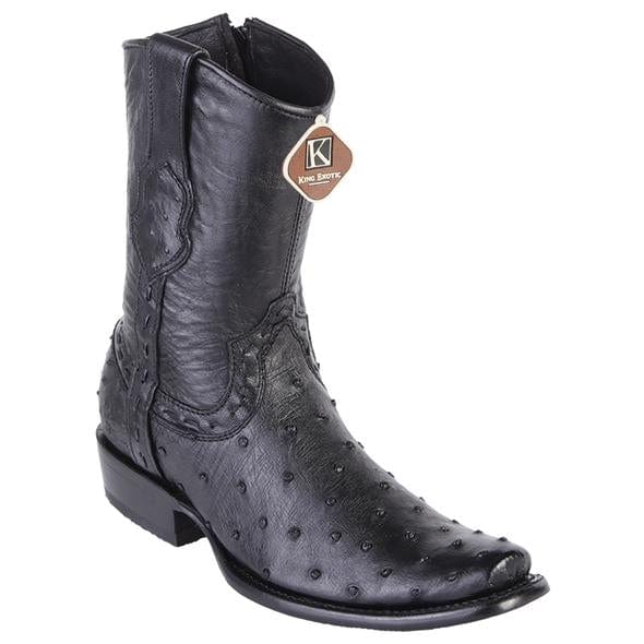 King Exotic Boots 6 Men&#39;s King Exotic Original Ostrich Skin Dubai Style Short Boot 479B0305