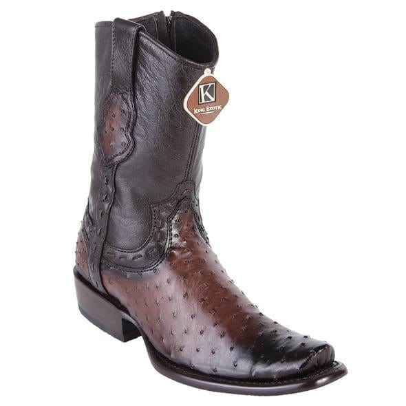 King Exotic Boots 6 Men&#39;s King Exotic Original Ostrich Skin Dubai Style Short Boot 479B0316